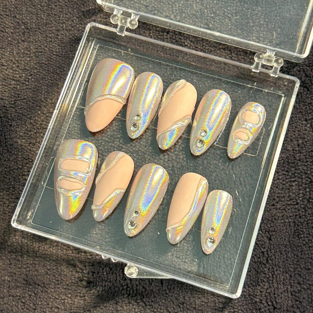 Ersa Press-On Nails - Pink Lucy - Size Medium